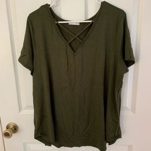 Olive green T-shirt